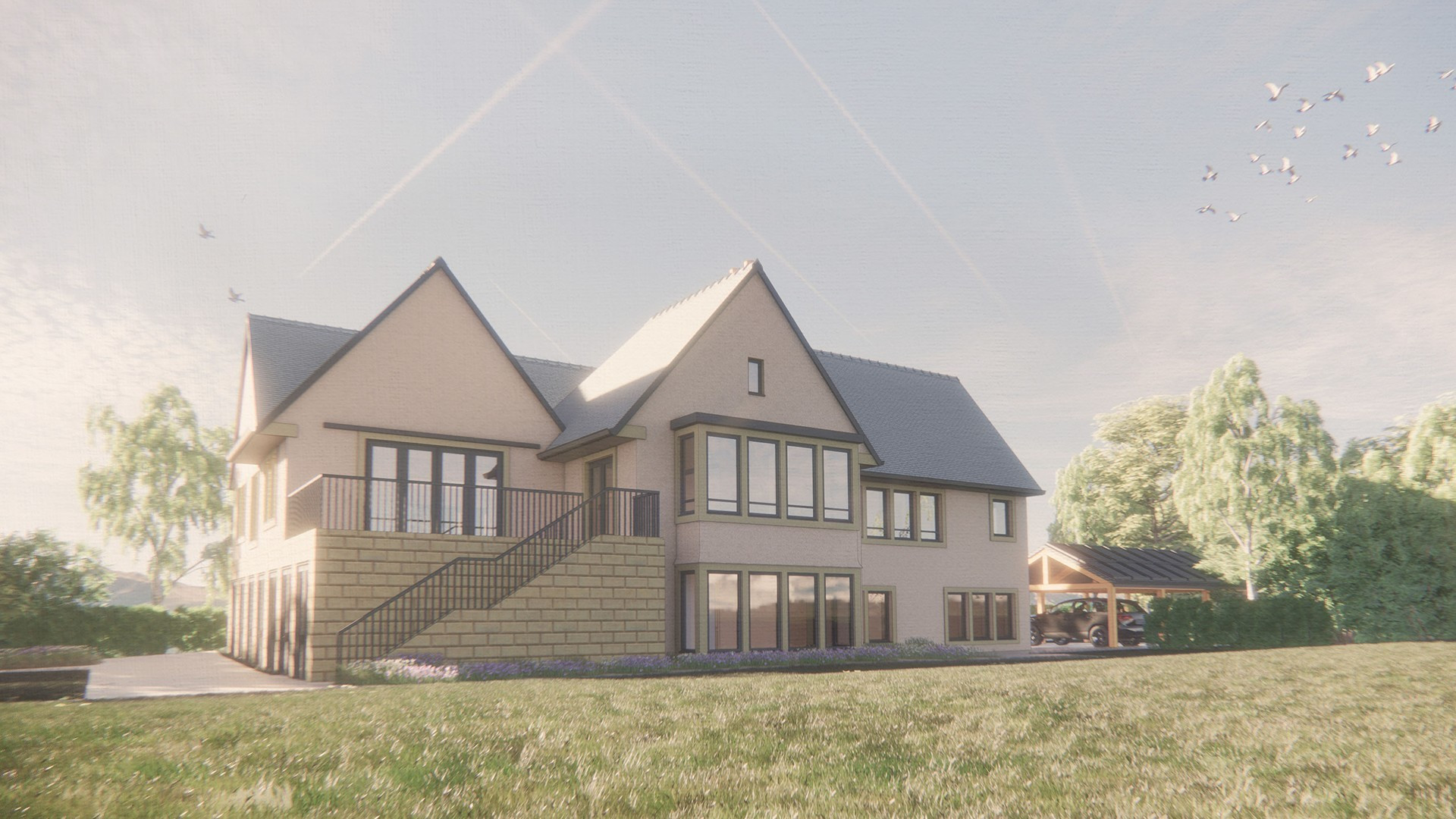 Grange Cottage luxury house designed by Self Architects